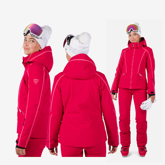 ROSSIGNOL ž smučarska bunda RLMWJ06 35M FLAT SKI JACKET ruby red