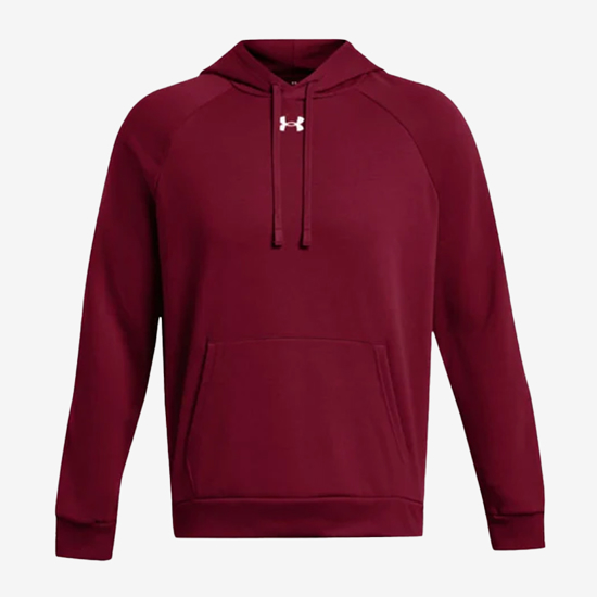 UNDER ARMOUR m kapucar 1379757-625 RIVAL FLEECE HOODIE cardinal white