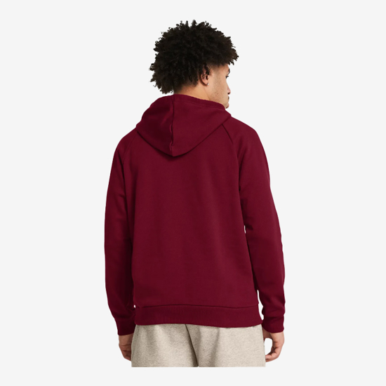 UNDER ARMOUR m kapucar 1379757-625 RIVAL FLEECE HOODIE cardinal white