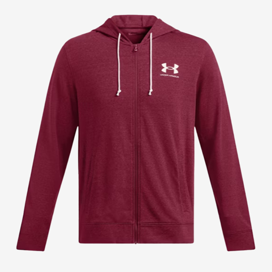 UNDER ARMOUR m jopica 1370409-625 RIVAL TERRY FULL-ZIP cardinal onyx white