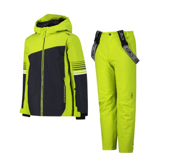 CMP otr smučarski komplet 34W4924 E112 KID TWILL SET JACK lime black