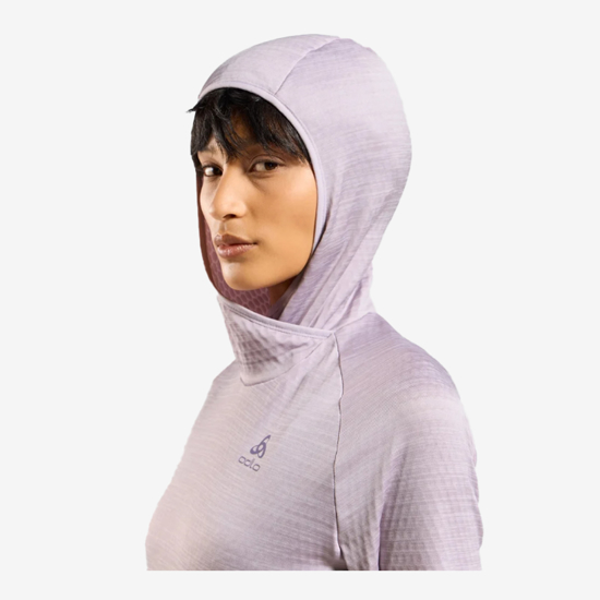 ODLO ž tekaška majica 312961 21095 THE WOMEN'S RUN EASY MID LAYER HOODIE misty lilac melange