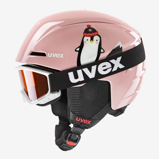 UVEX otr smučarska čelada set S56S31712 VITI SET SPEED pink penguin