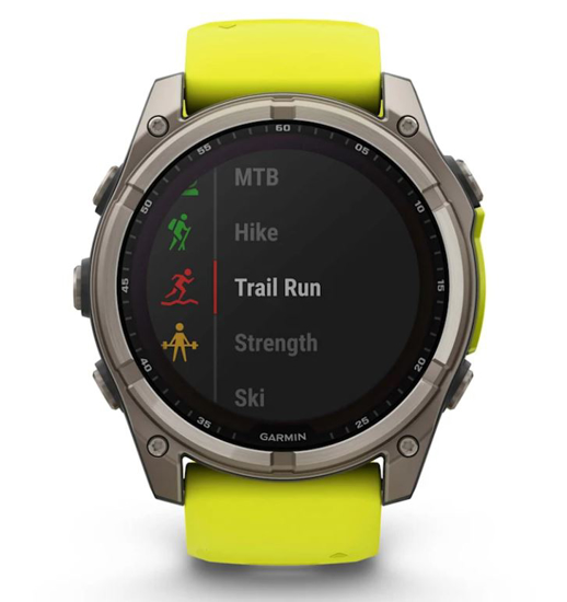 GARMIN športna ura FENIX® 8 SOLAR 010-02907-21 sapphire titanium with amp yellow graphite silicone band, 51 mm