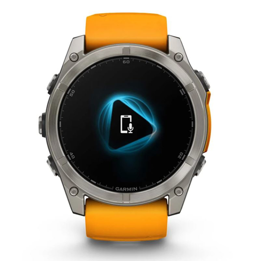 GARMIN športna ura FENIX® 8 010-02905-11 AMOLED sapphire, titanium with spark orange graphite silicone band, 51 mm