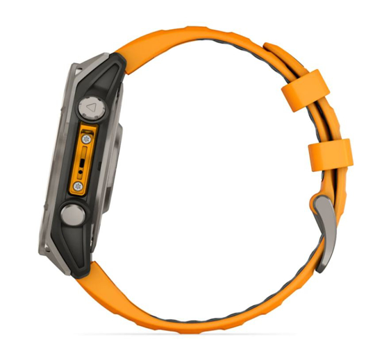 GARMIN športna ura FENIX® 8 010-02904-11 AMOLED sapphire titanium with spark orange graphite silicone band, 47 mm