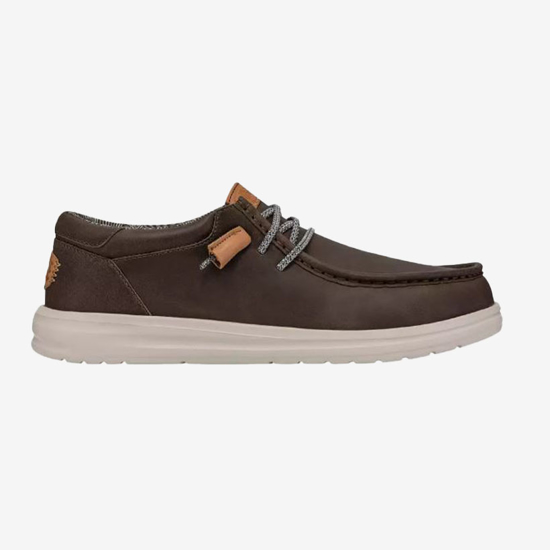 HEYDUDE m čevlji 40175-030 WALLY GRIP CRAFT LEATHER grey