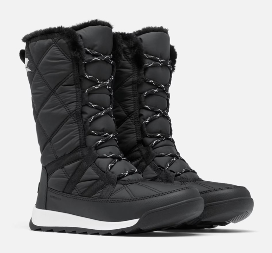 SOREL ž škornji NL5163-010 WHITNEY™ II PLUS TALL WATERPROOF LACE BOOT black, sea salt