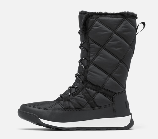 SOREL ž škornji NL5163-010 WHITNEY™ II PLUS TALL WATERPROOF LACE BOOT black, sea salt