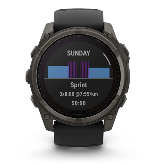 GARMIN športna ura FENIX® 8 010-02907-11 SOLAR sapphire black