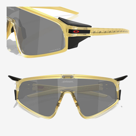 OAKLEY kolesarska očala 9404-14 LATCH PANEL Patrick Mahomes Gold Glass Prizm Black