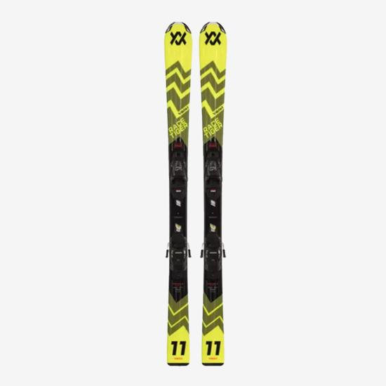 VOELKL otr smučarski set 2410216 000 RACETIGER JR + 4,5 MOTION yellow olive black