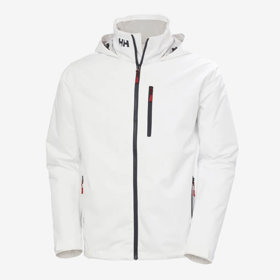 HELLY HANSEN m jakna 34442 001 CREW HOODED MIDLAYER SAILING JACKET 2.0 white