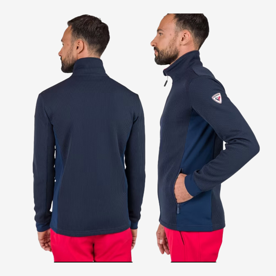 ROSSIGNOL m jopica RLNML04 715 CIELOALTO FULL-ZIP FLEECE dark navy