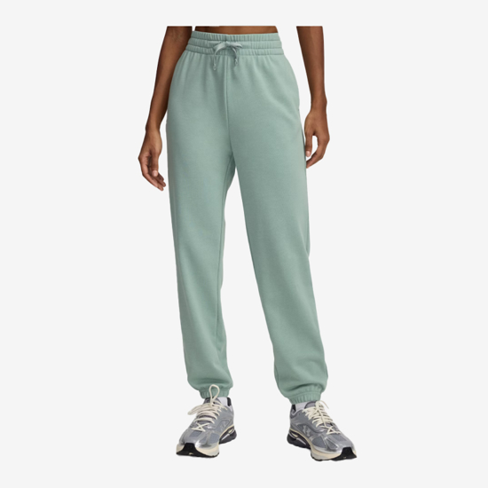 UNDER ARMOUR ž hlače 1382735-348 RIVAL TERRY JOGGERS silicia green white