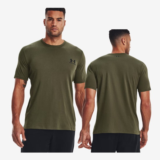 UNDER ARMOUR m majica 1326799-390 UA LEFT CHEST LOGO SHORT SLEEVE marine OD green black