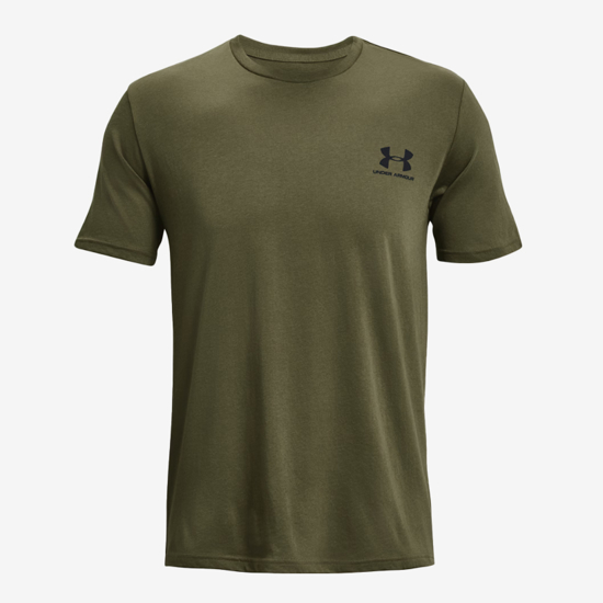 UNDER ARMOUR m majica 1326799-390 UA LEFT CHEST LOGO SHORT SLEEVE marine OD green black