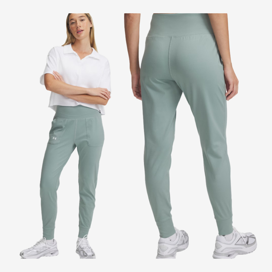 UNDER ARMOUR ž hlače 1375077-348 MOTION JOGGERS silicia green white