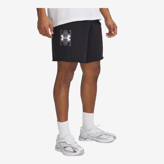 UNDER ARMOUR m hlače 1390147-001 RIVAL TERRY LOGO SHORTS black