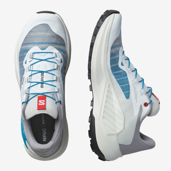 SALOMON ž trail copati 477671 GENESIS white/lunar rock/trascendent blue