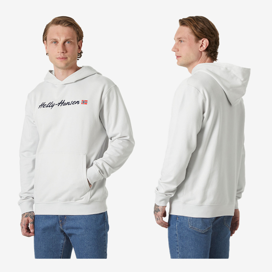 HELLY HANSEN m kapucar 53924 824 CORE GRAPHIC SWEAT HOODIE nimbus cloud