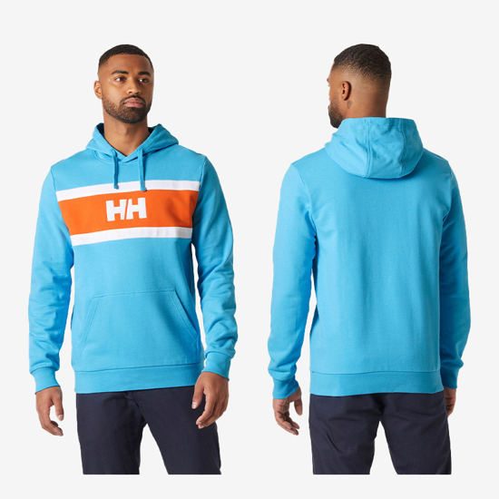 HELLY HANSEN m kapucar 34474 621 SALT COTTON HOODIE aqua